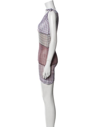 Miaou Plaid Print Mini Dress