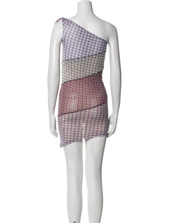 Miaou Plaid Print Mini Dress