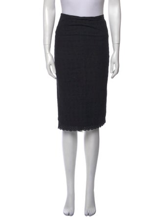 Miaou Eyelet Trim Knee-Length Skirt