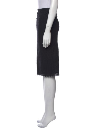 Miaou Eyelet Trim Knee-Length Skirt