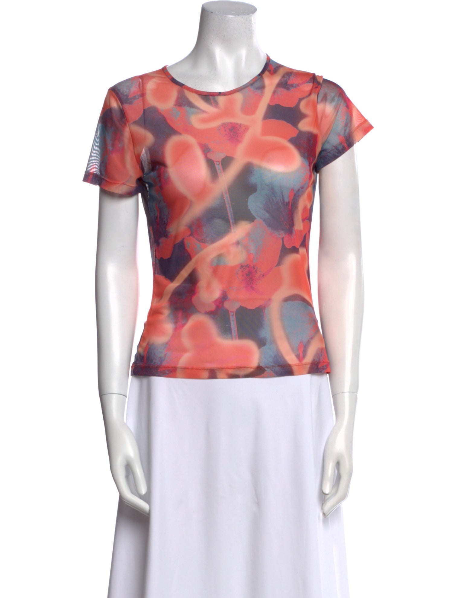Miaou Printed Bateau Neckline T-Shirt