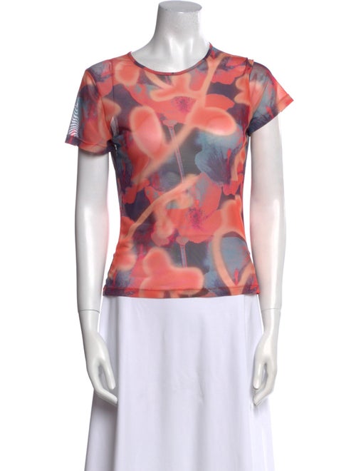Miaou Printed Bateau Neckline T-Shirt