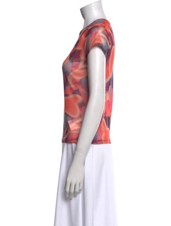 Miaou Printed Bateau Neckline T-Shirt