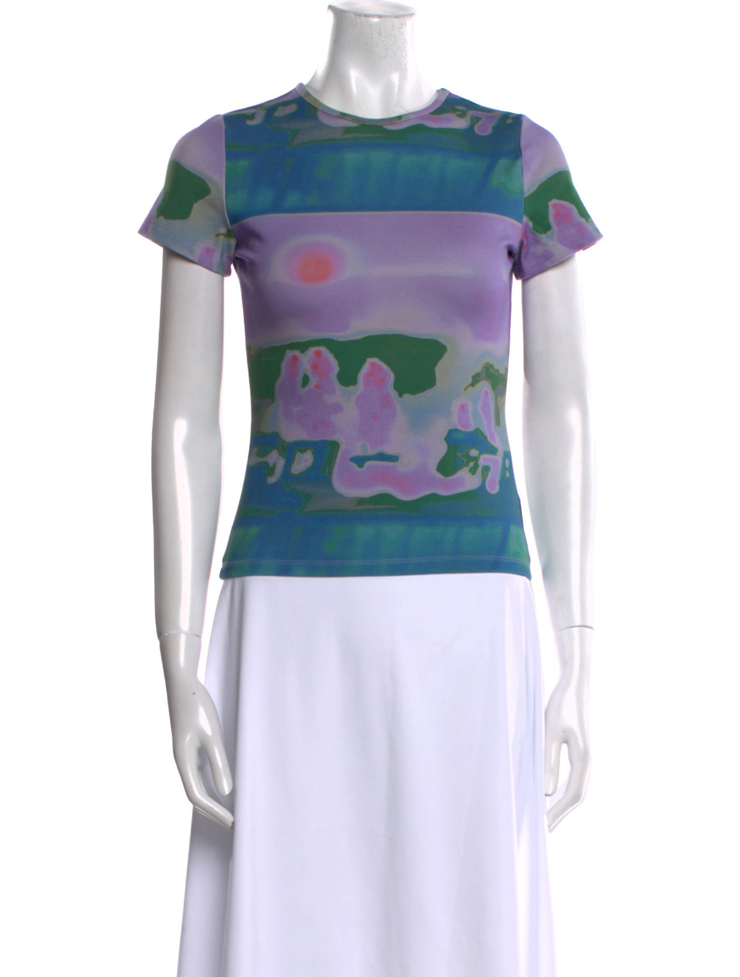 Miaou Printed Crew Neck T-Shirt