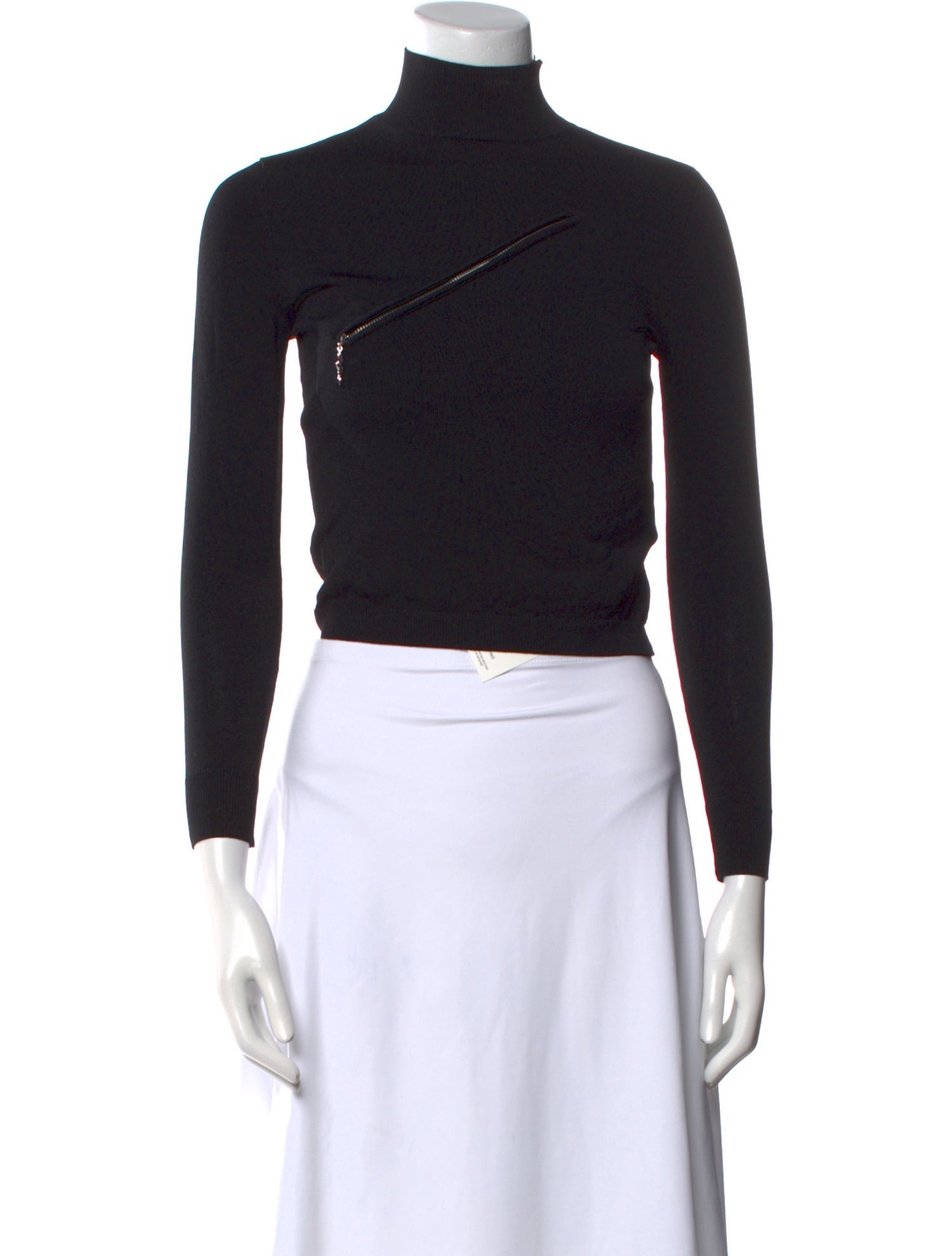 Miaou Turtleneck Long Sleeve Crop Top