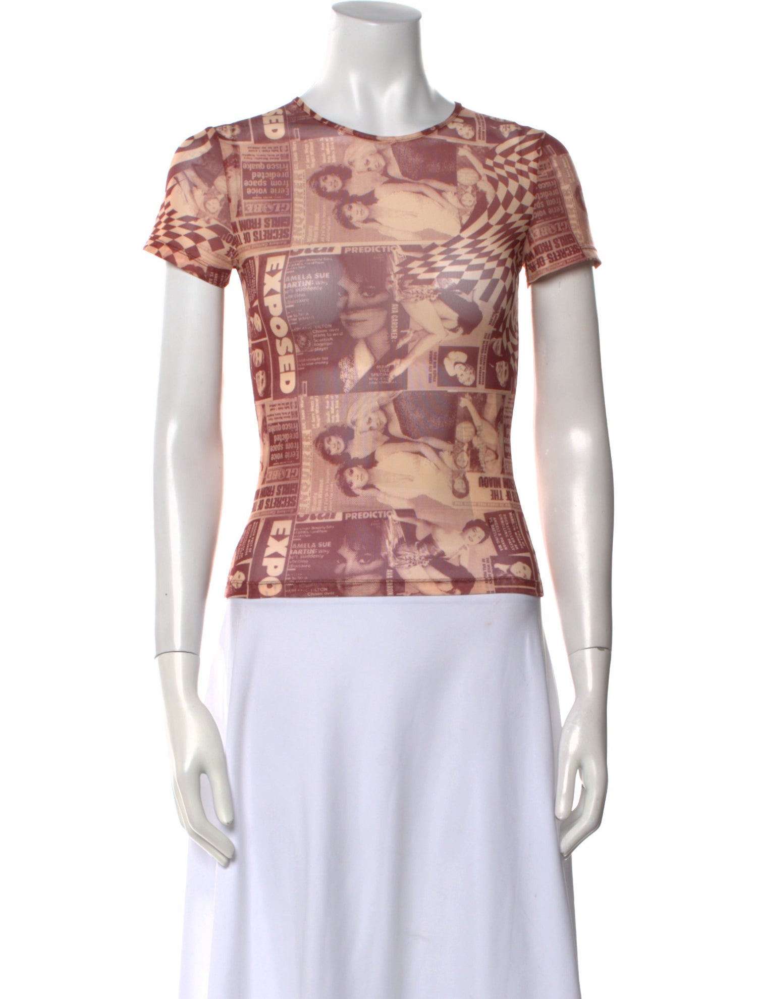 Miaou Floral Print Crew Neck T-Shirt