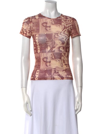 Miaou Floral Print Crew Neck T-Shirt