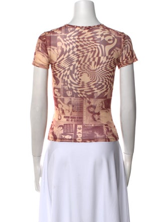 Miaou Floral Print Crew Neck T-Shirt