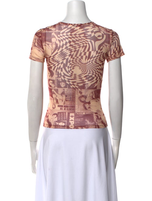 Miaou Floral Print Crew Neck T-Shirt