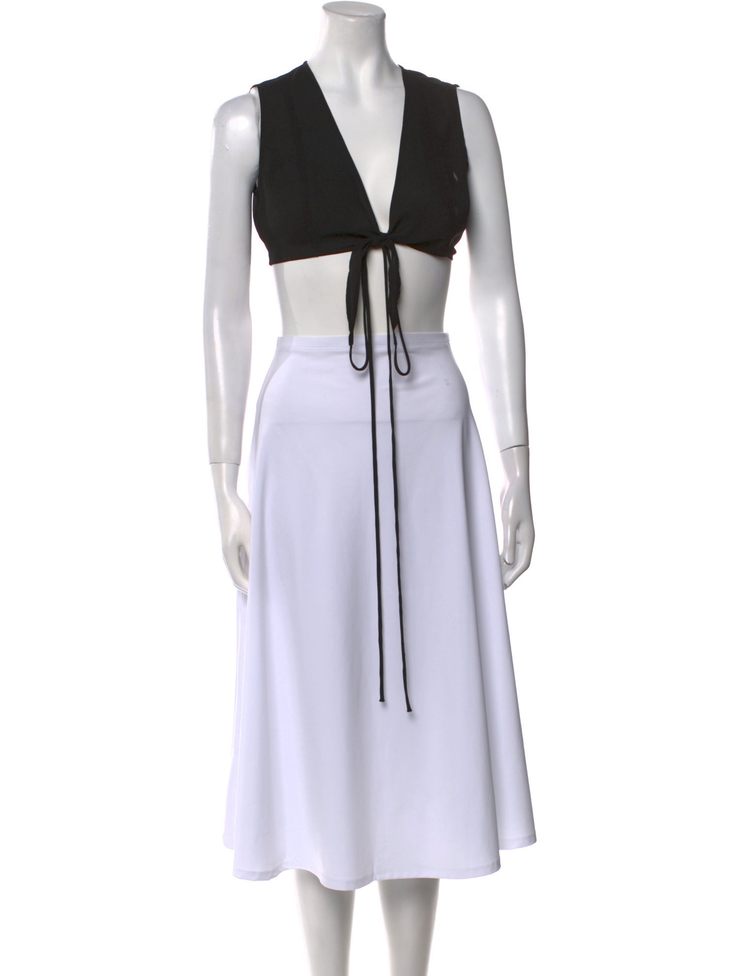 Miaou V-Neck Sleeveless Crop Top