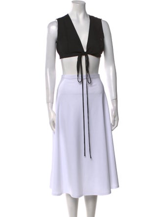 Miaou V-Neck Sleeveless Crop Top