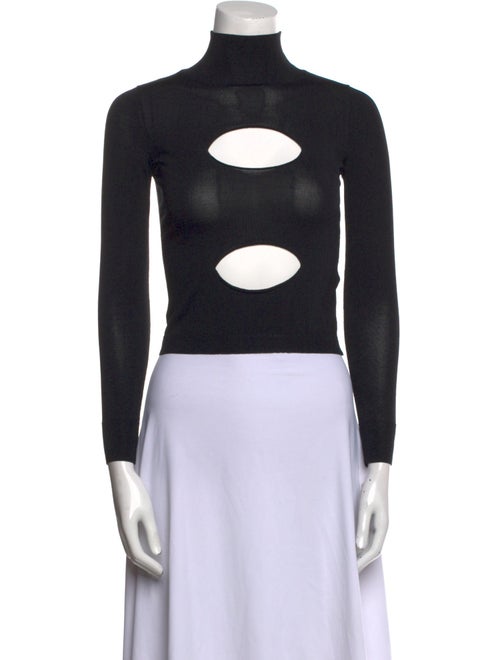 Miaou Printed Turtleneck Crop Top