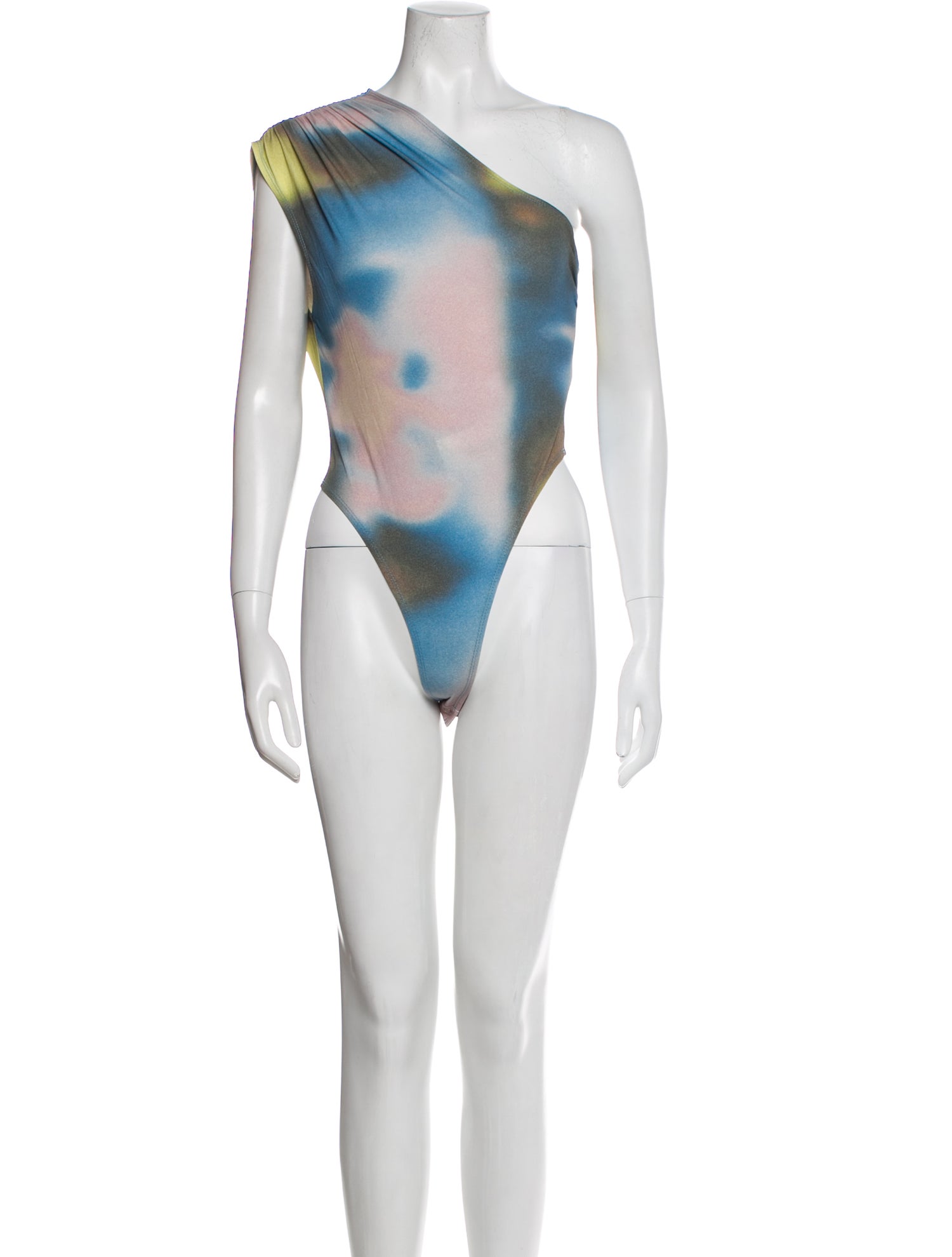 Miaou Printed One-Shoulder Bodysuit