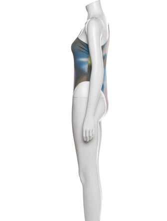 Miaou Printed One-Shoulder Bodysuit