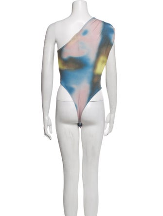 Miaou Printed One-Shoulder Bodysuit