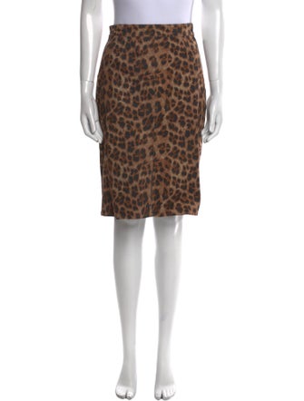 Miaou Animal Print Knee-Length Skirt