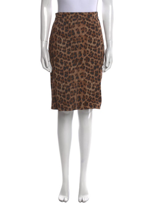 Miaou Animal Print Knee-Length Skirt