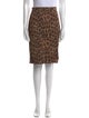 Miaou Animal Print Knee-Length Skirt