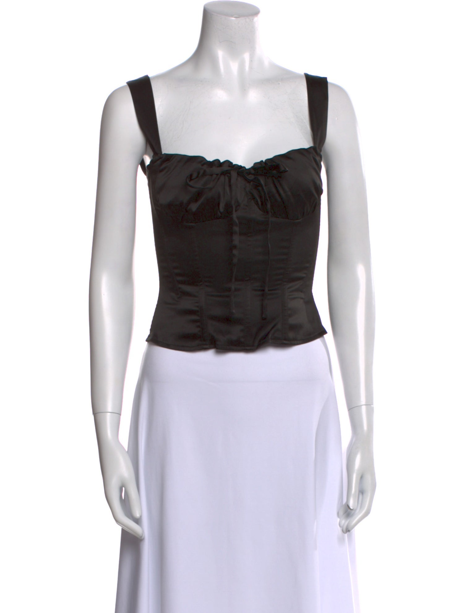 Miaou Square Neckline Sleeveless Crop Top