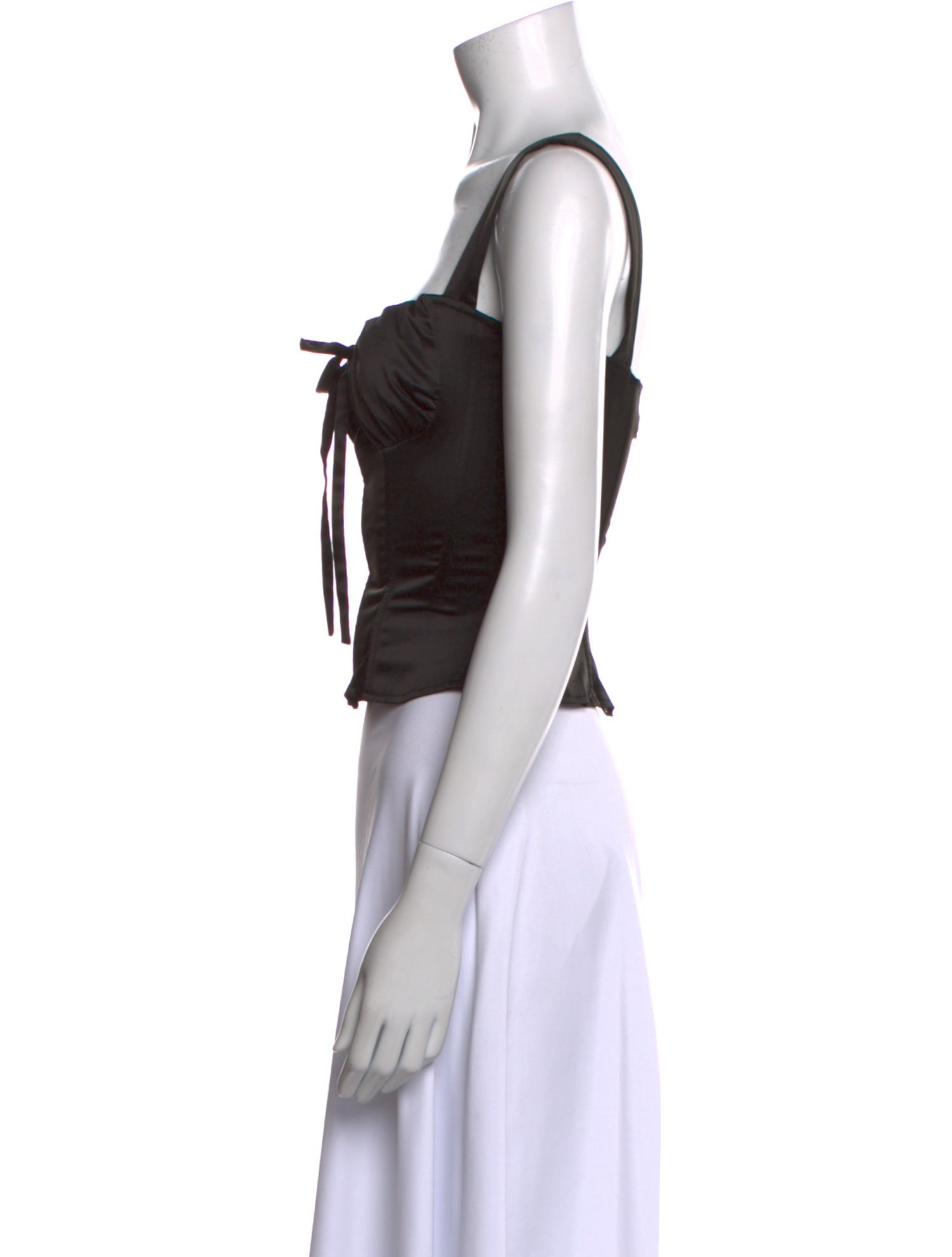 Miaou Square Neckline Sleeveless Crop Top