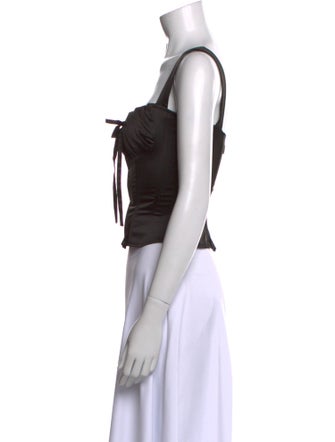 Miaou Square Neckline Sleeveless Crop Top