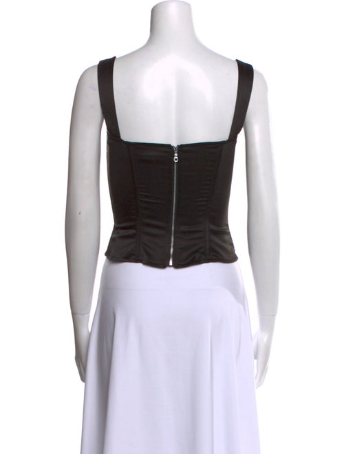 Miaou Square Neckline Sleeveless Crop Top