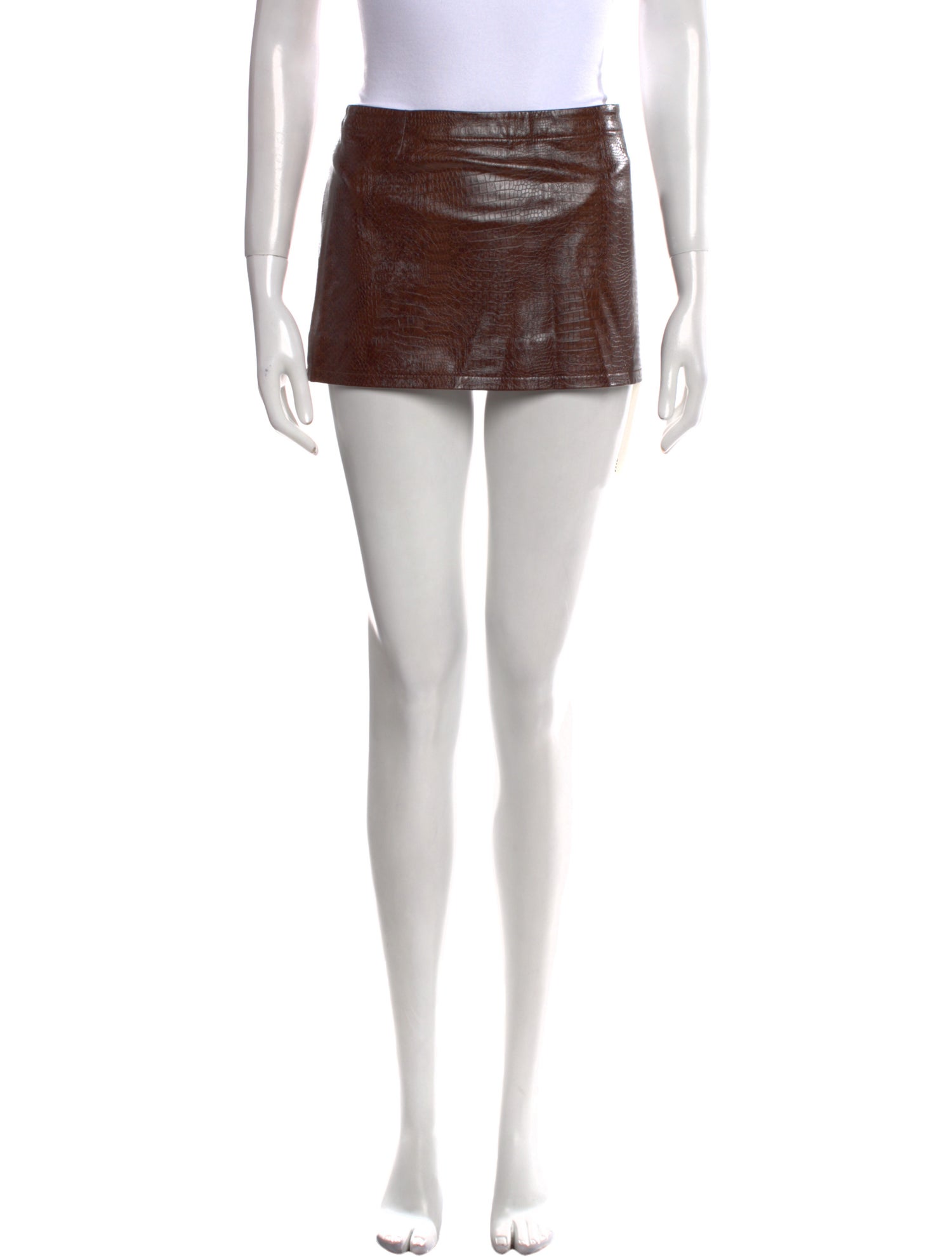 Miaou Pleated Accents Mini Skirt