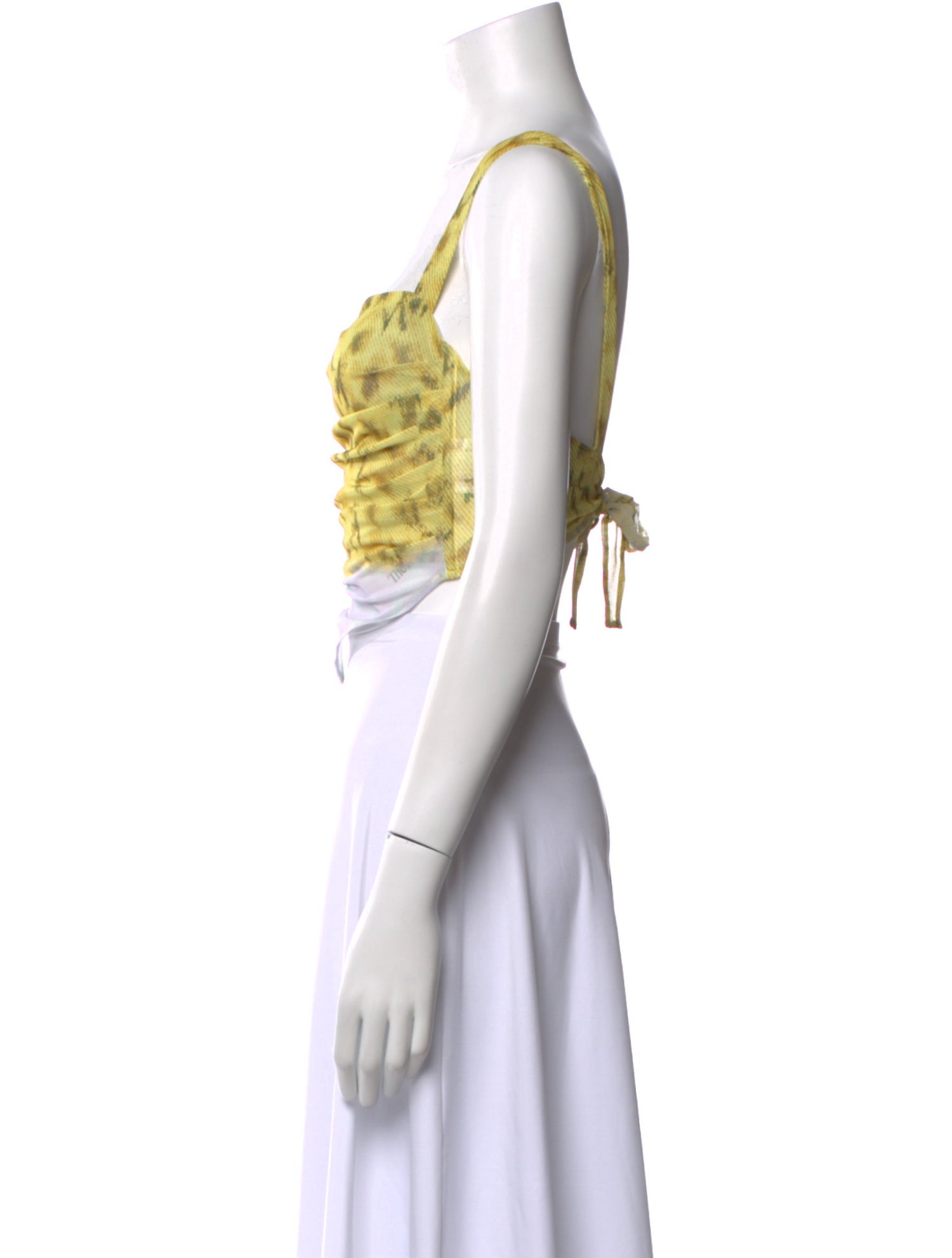 Miaou Printed Square Neckline Crop Top w/ Tags