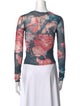 Miaou Floral Print Scoop Neck Top