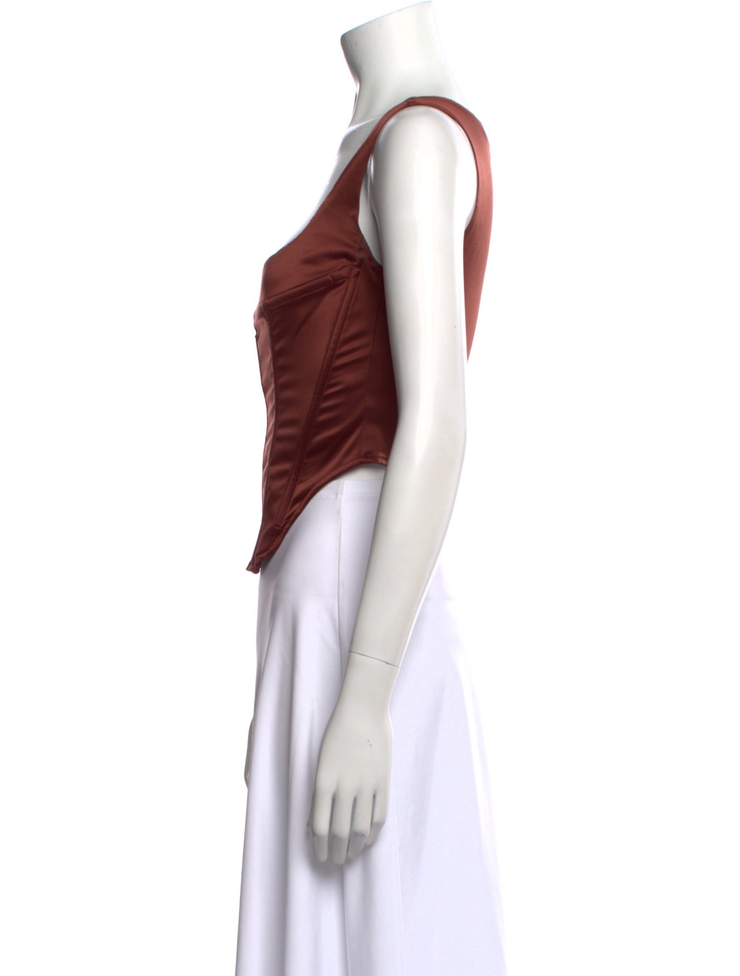 Miaou Square Neckline Sleeveless Crop Top