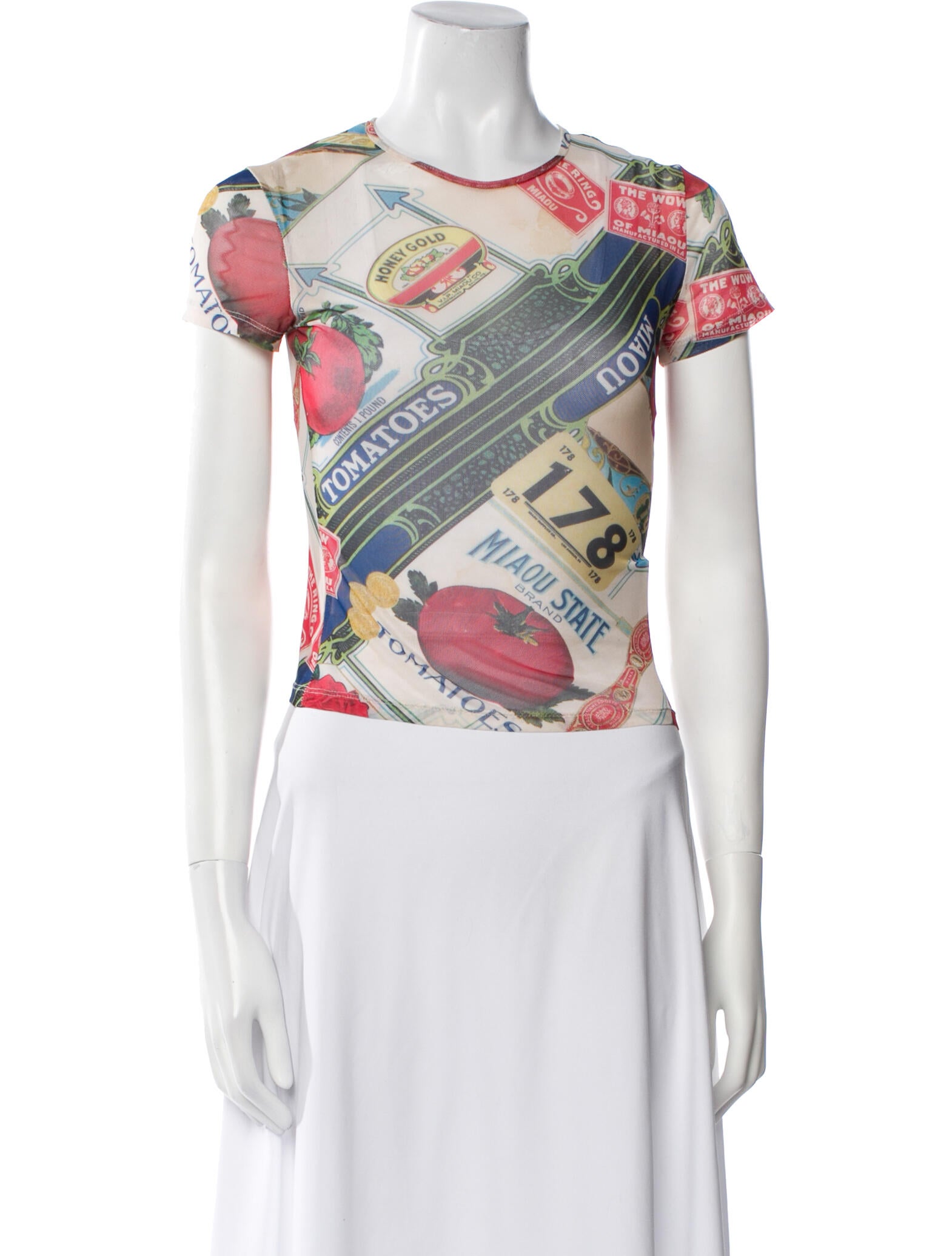Miaou Printed Crew Neck T-Shirt