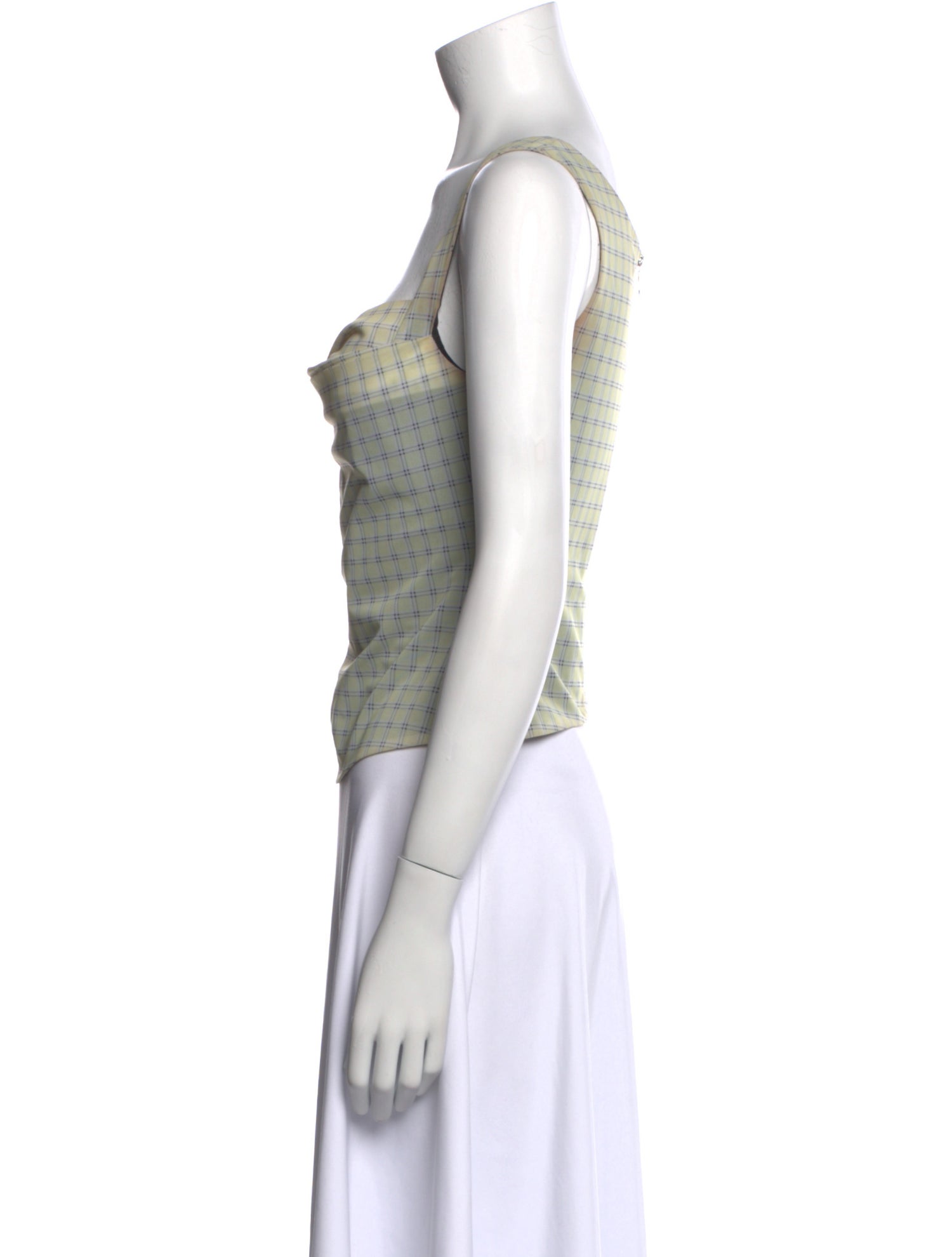 Miaou Printed Cowl Neck Crop Top