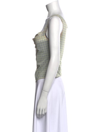 Miaou Printed Cowl Neck Crop Top