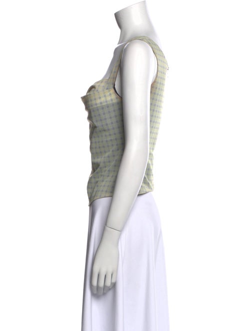 Miaou Printed Cowl Neck Crop Top