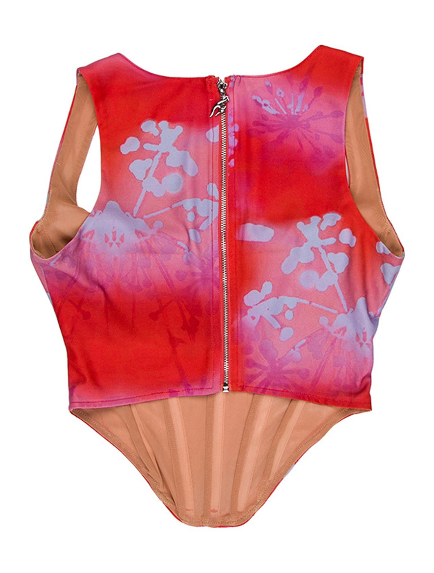 Miaou Graphic Print Strapless Bodysuit