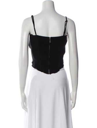 Miaou Square Neckline Sleeveless Crop Top