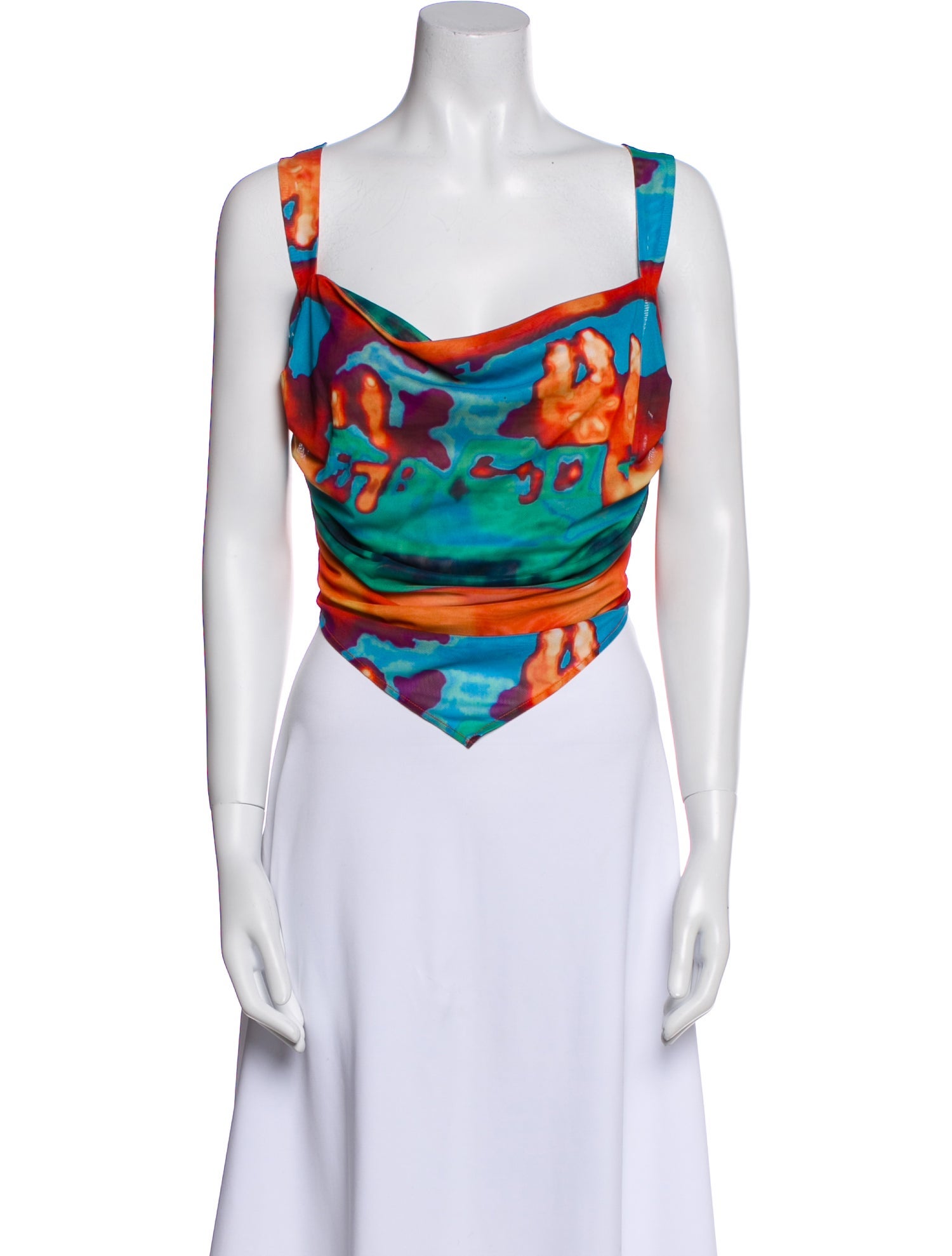 Miaou Printed Cowl Neck Top