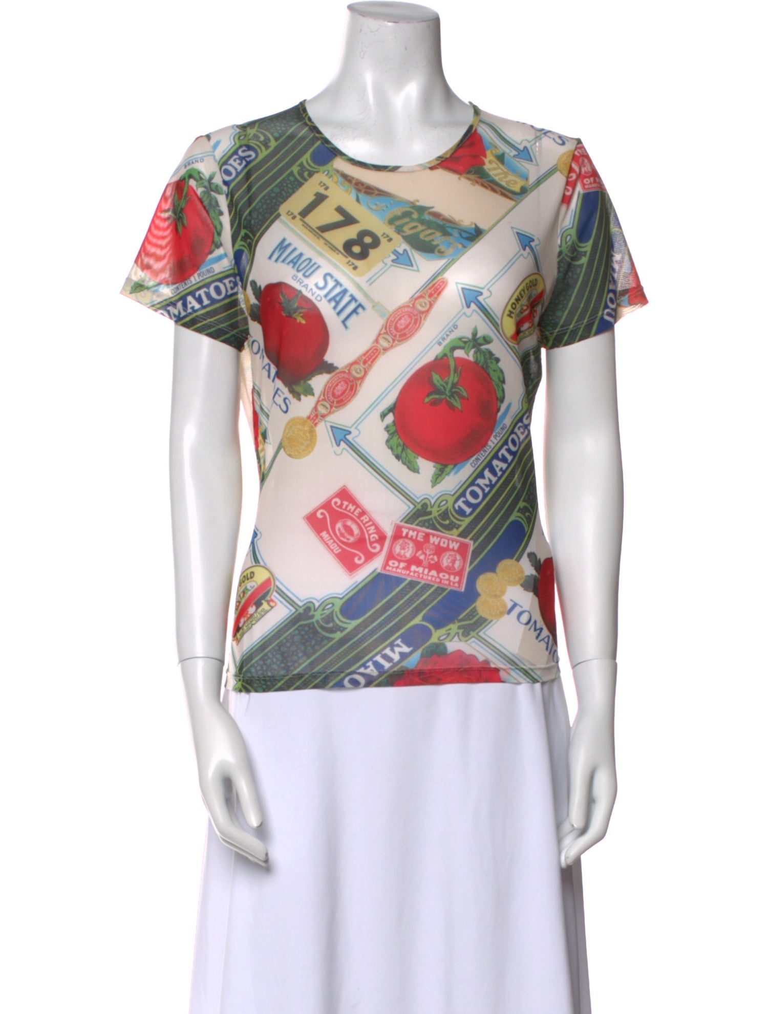 Miaou Printed Crew Neck T-Shirt