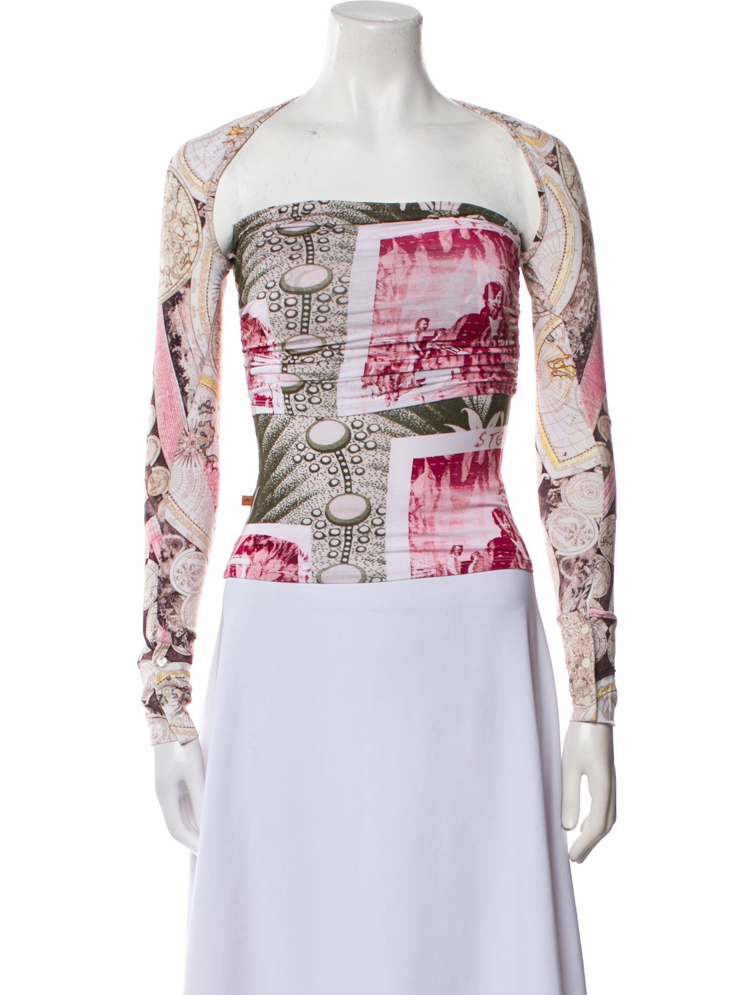 Miaou Paisley Print Square Neckline Crop Top w/ Tags