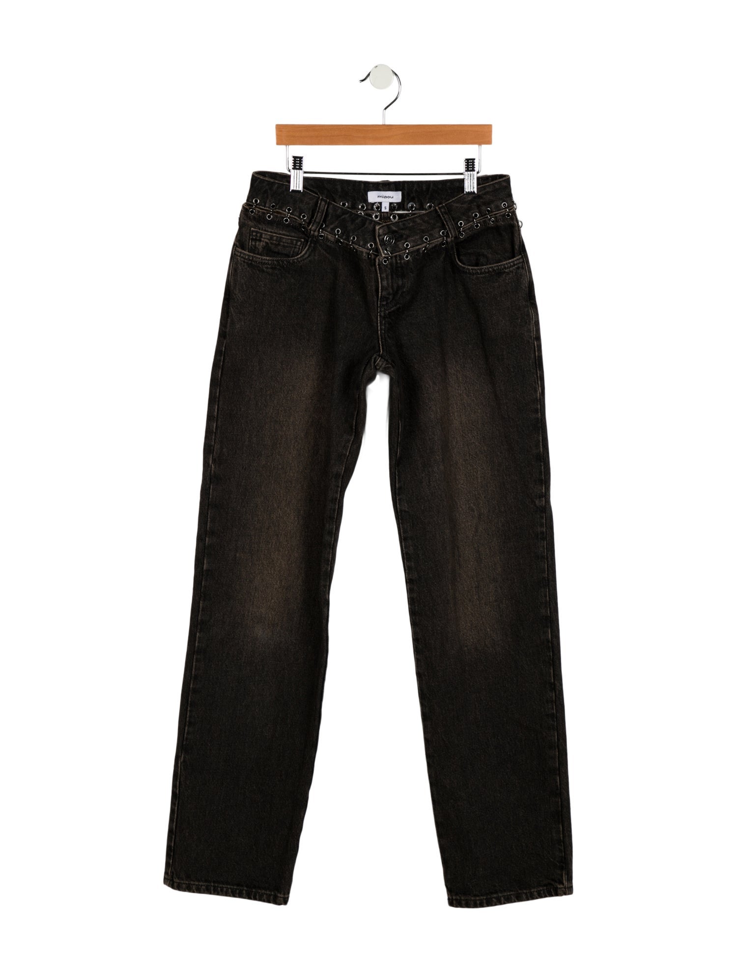 Miaou Low-Rise Straight Leg Jeans