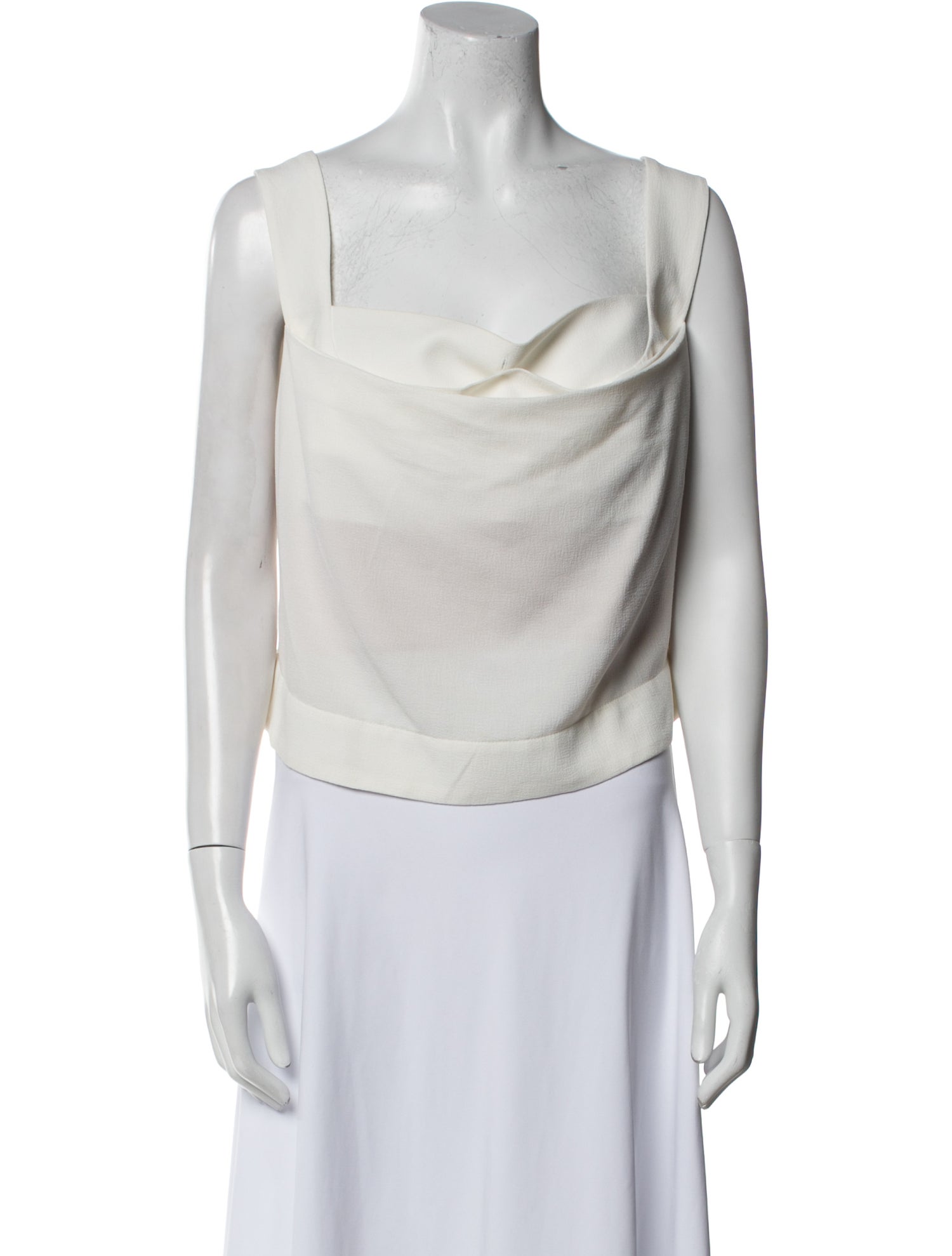 Miaou Cowl Neck Sleeveless Crop Top