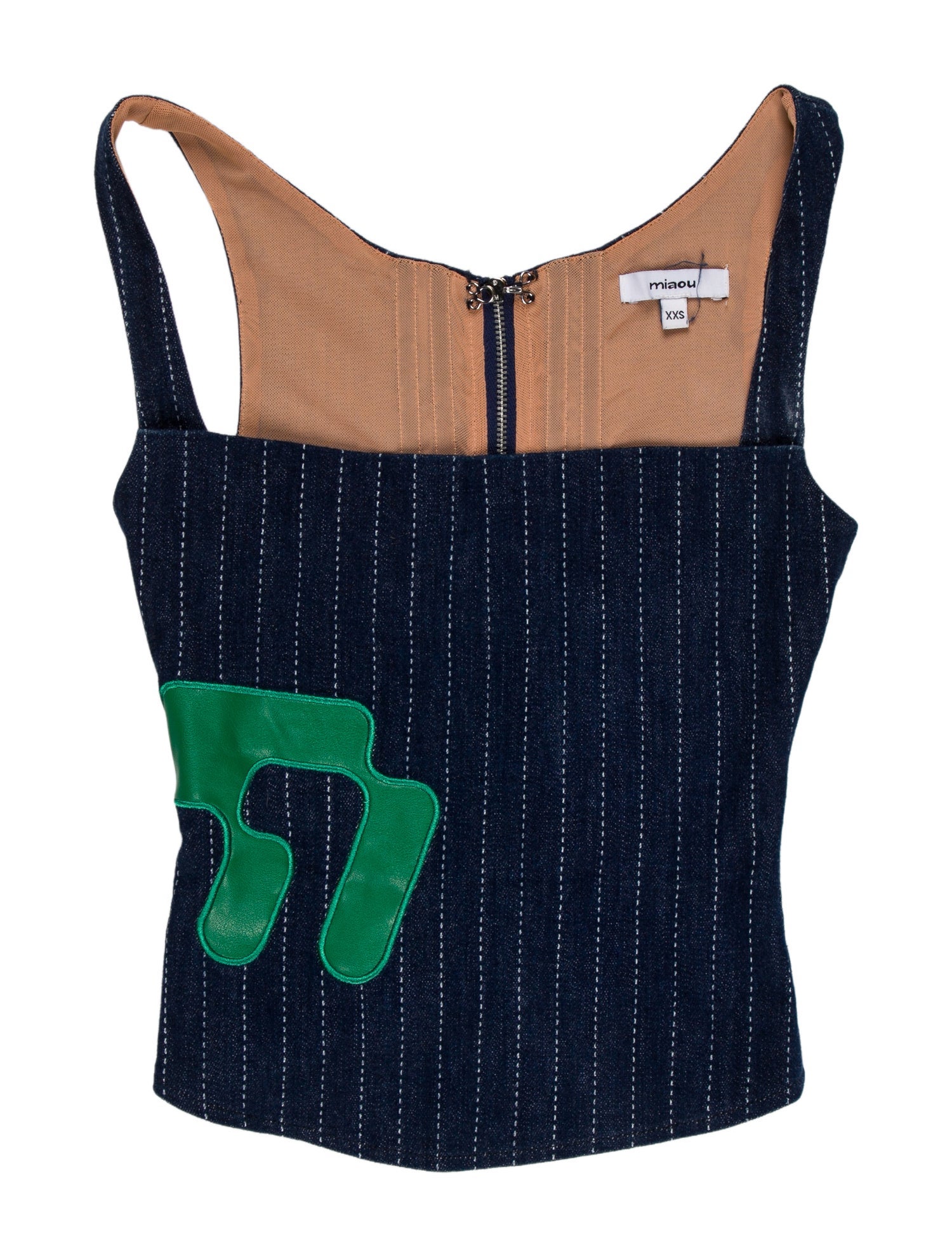 Miaou Polka Dot Print Square Neckline Top