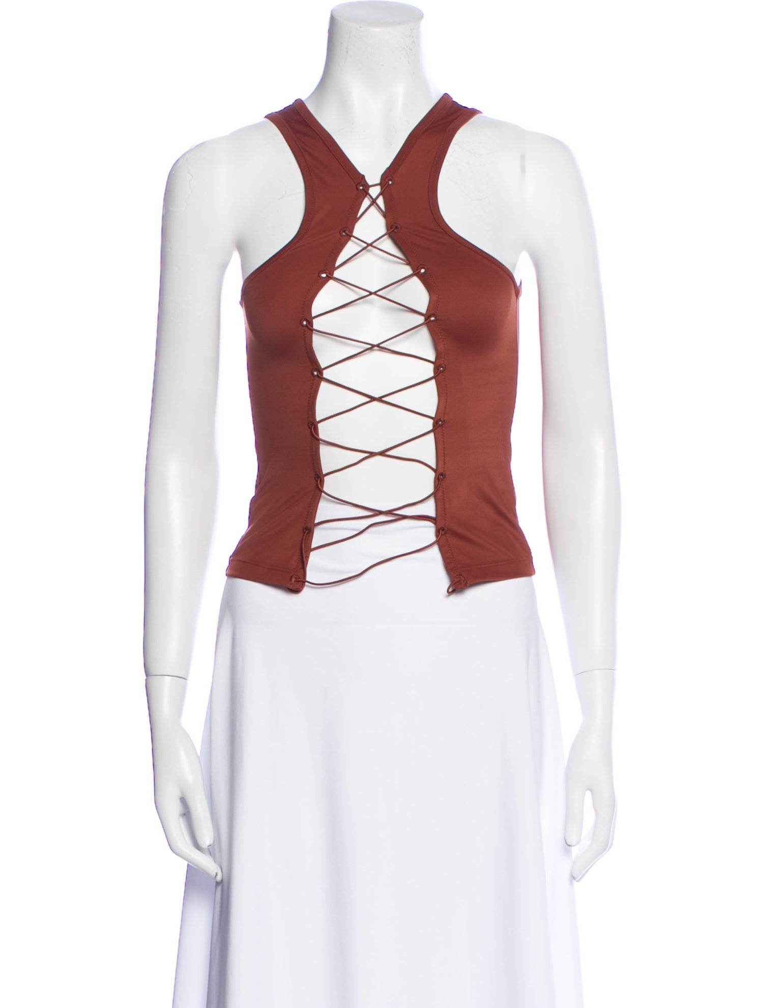 Miaou Halterneck Sleeveless Crop Top