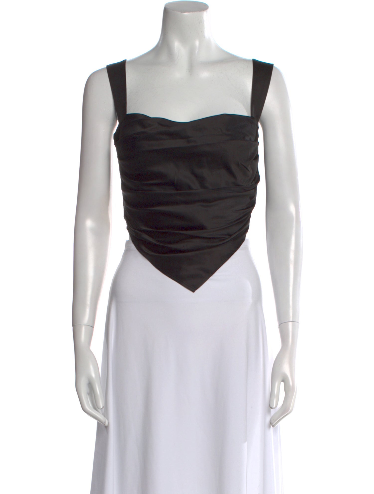 Miaou Square Neckline Sleeveless Crop Top