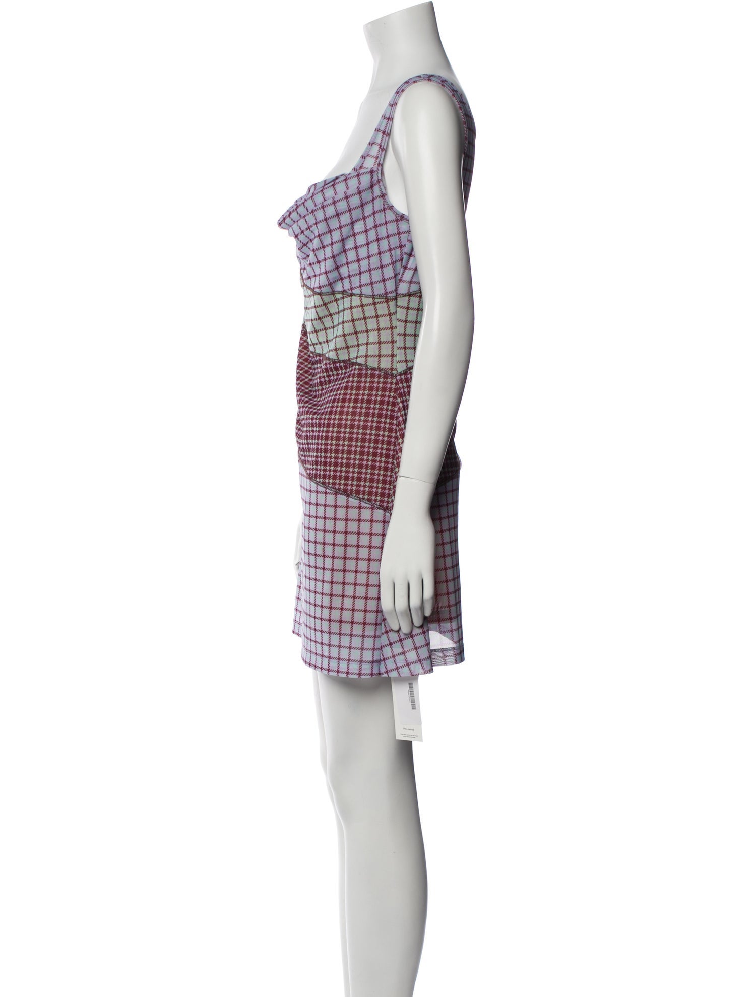 Miaou Plaid Print Mini Dress