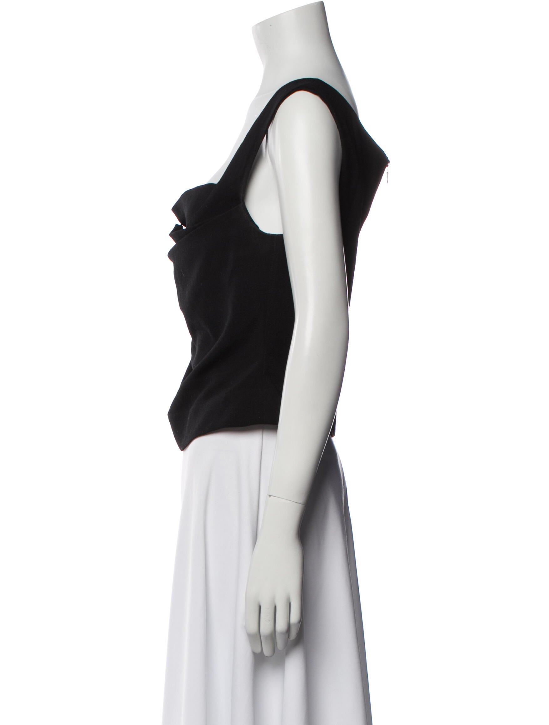 Miaou Square Neckline Sleeveless Crop Top