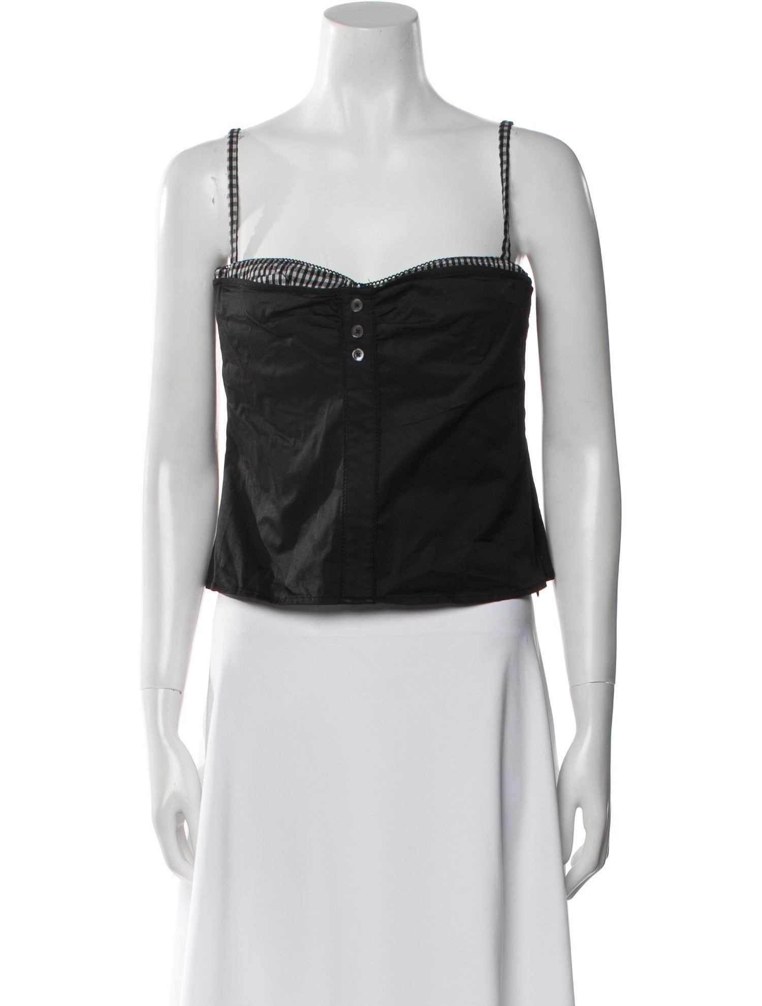 Miaou Square Neckline Sleeveless Crop Top