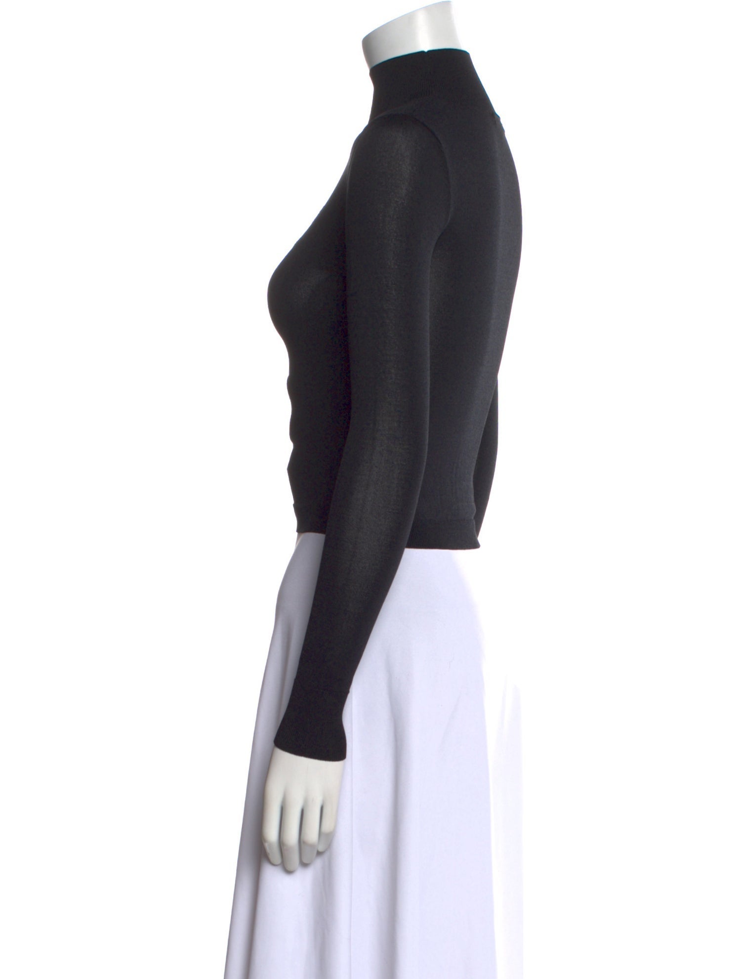 Miaou Printed Turtleneck Crop Top