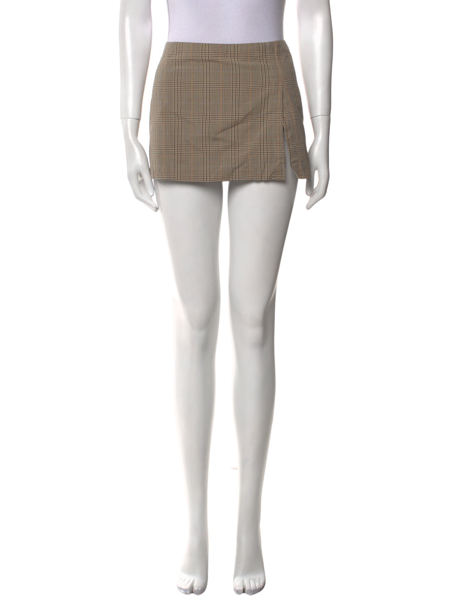 Miaou Plaid Print Mini Skirt