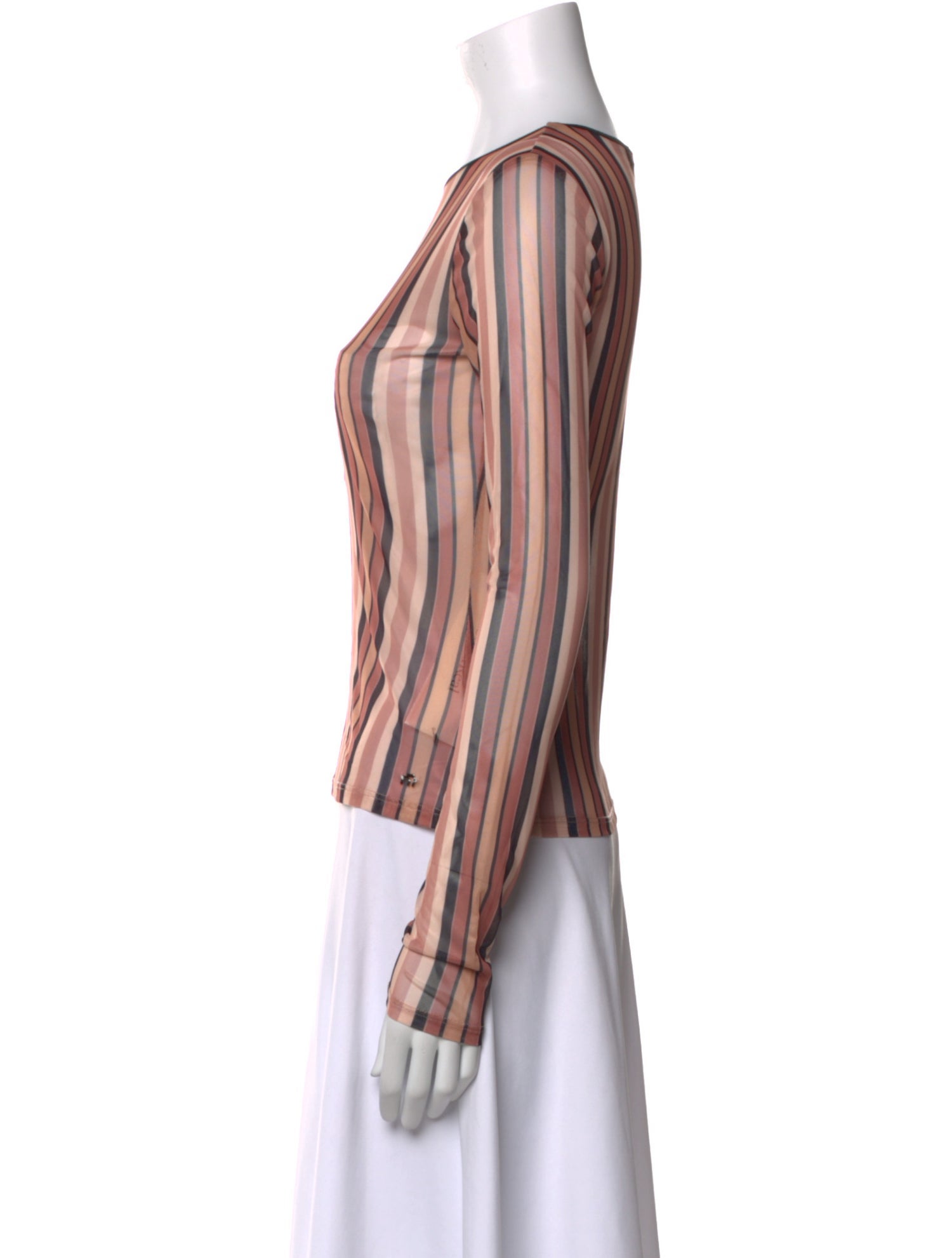 Miaou Striped Bateau Neckline Top w/ Tags